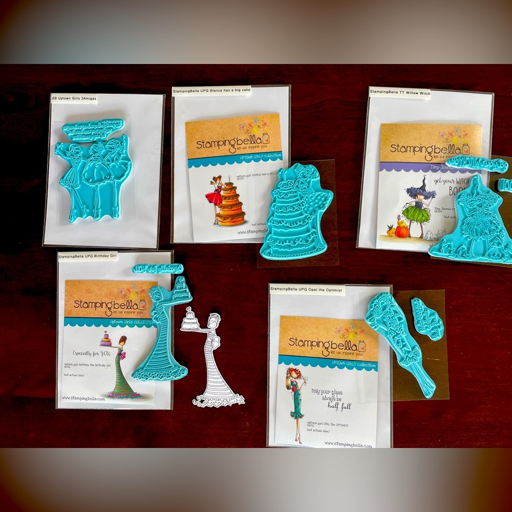 LOT 5- Brand NEW (except 1) Stamping Bella Uptown Girls- Tiny collection